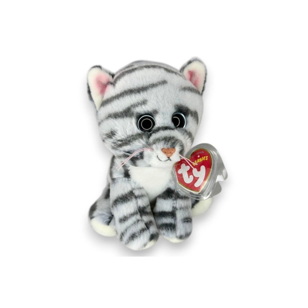Millie the Cat | Silver Tabby Sweetheart | Mint Heart Tag TY Beanie Baby